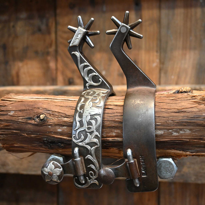 B. Anthony Silver Mounted 7pt. Spurs Tack - Spurs John Jennings