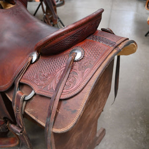 17.5" USED JEFF SMITH CUTTING SADDLE Saddles - Used Jeff Smith