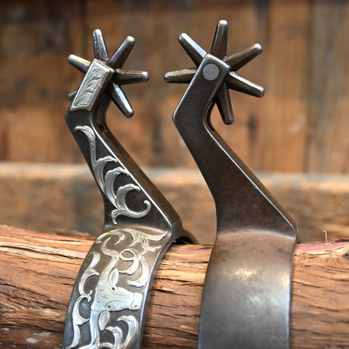 B. Anthony Silver Mounted 7pt. Spurs Tack - Spurs John Jennings