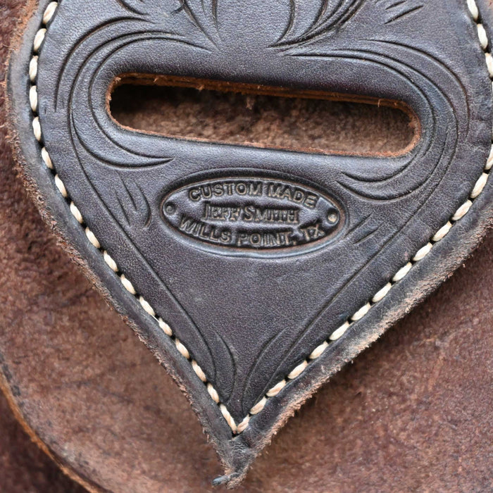 13.5" USED JEFF SMITH TEAM ROPING SADDLE