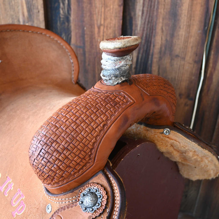 15" USED SCOTT THOMAS TEAM ROPING SADDLE