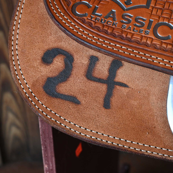 15" USED SCOTT THOMAS TEAM ROPING SADDLE