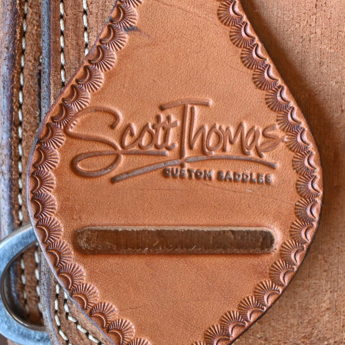 15" USED SCOTT THOMAS TEAM ROPING SADDLE