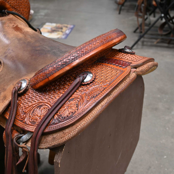 15.5" USED LUKE LANE RANCH CUTTER SADDLE