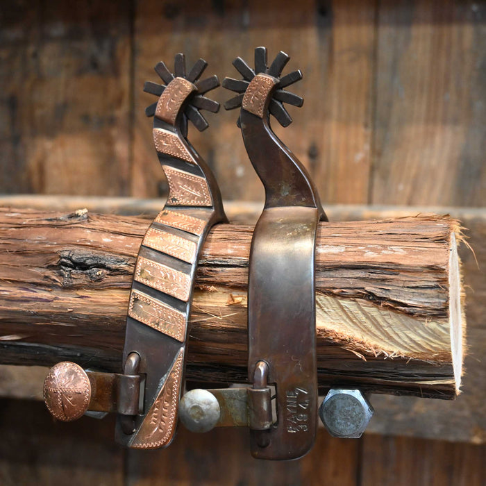 PAYNE #3947 Copper Mounted 10pt. Spurs