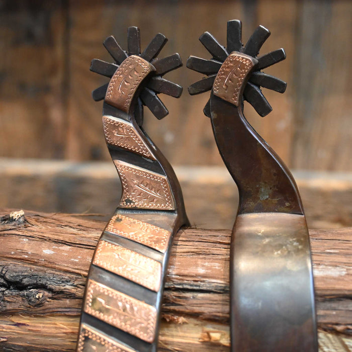 PAYNE #3947 Copper Mounted 10pt. Spurs