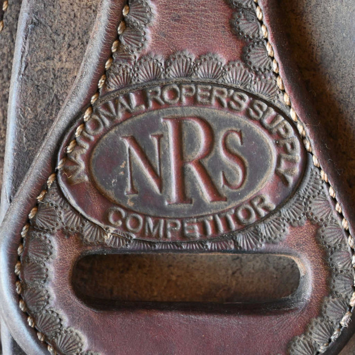 15.5" USED NRS TEAM ROPING SADDLE