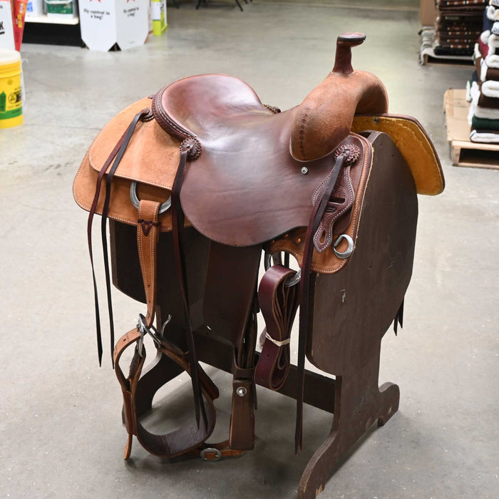 15" USED JEFF SMITH RANCH CUTTER SADDLE