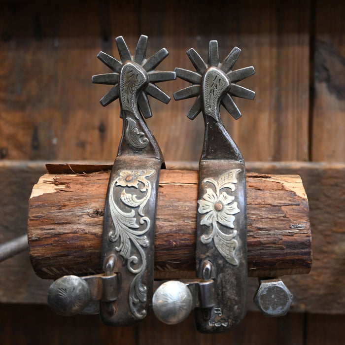Jason Jarvis Silver Mounted Spurs 10 pt.