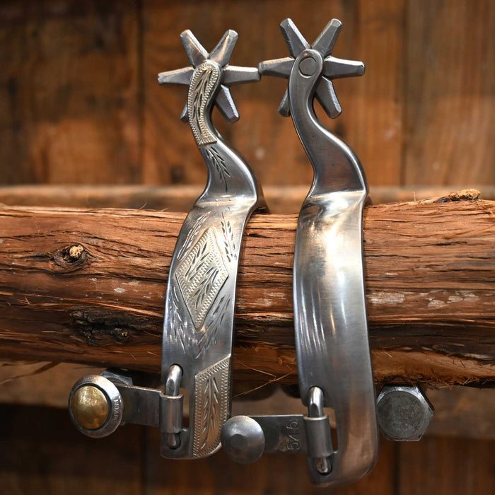Brandon Bradley 1 piece Forged #545 Silver Mounted 6pt. Spurs