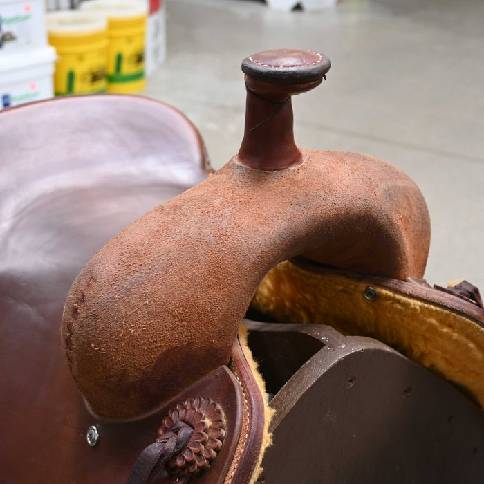 15" USED JEFF SMITH RANCH CUTTER SADDLE
