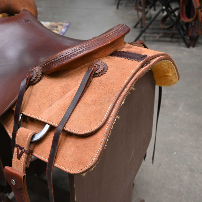 15" USED JEFF SMITH RANCH CUTTER SADDLE