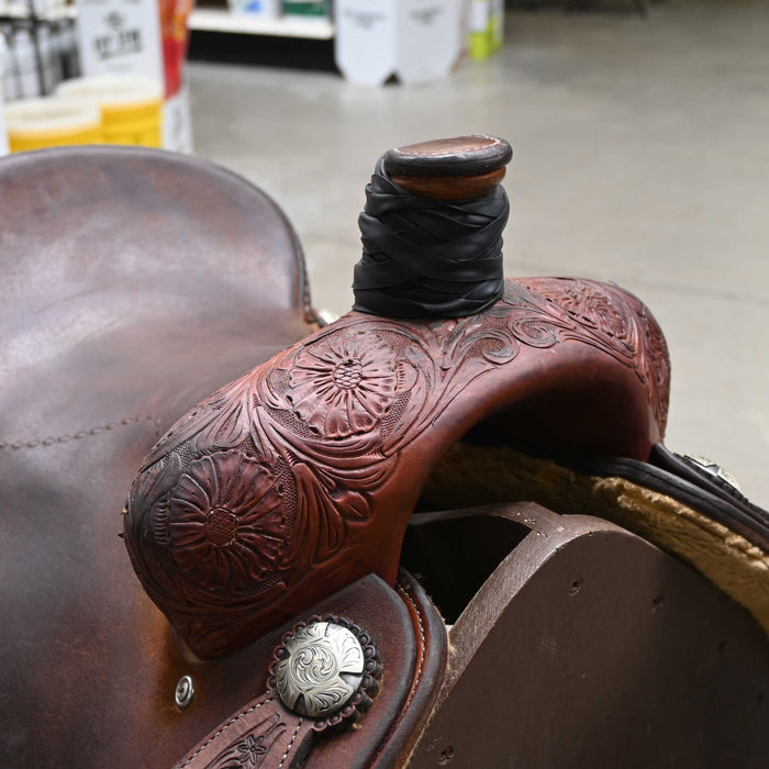 15" USED CACTUS TEAM ROPING SADDLE