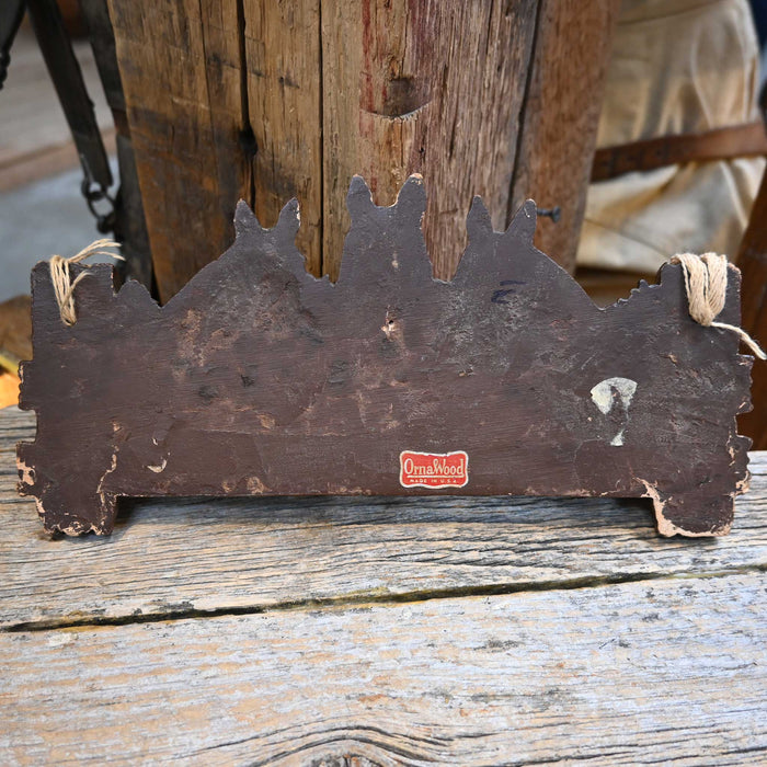 Vintage Carved Wood Horse Head Towel Hanger Collectibles MISC