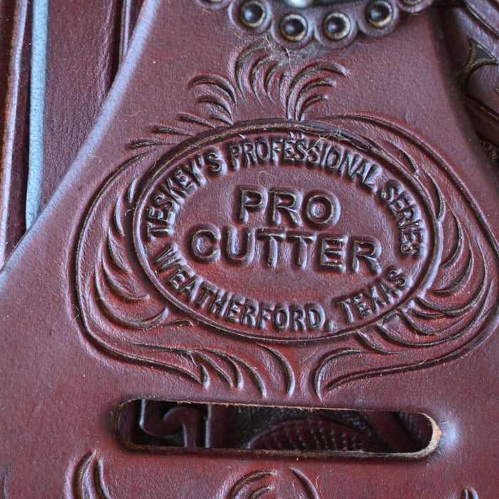16.5" USED TESKEY'S PRO CUTTER SADDLE Saddles - Used Teskey's Saddlery