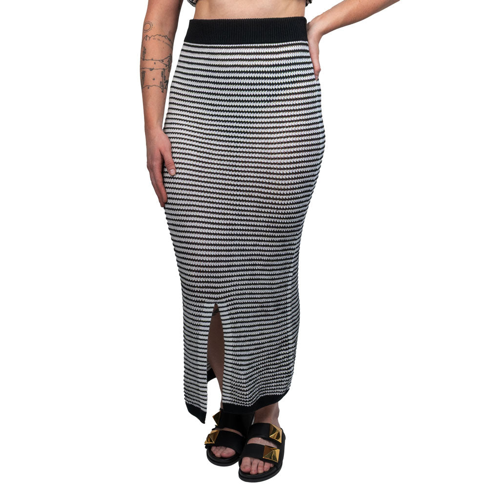 Knit Ribbed Bodycon Skirt WOMEN - Clothing - Skirts La Roseason