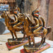 Vintage Paul Hertzel Bronze Horseback Indian Bookends Collectibles Paul Hertzel