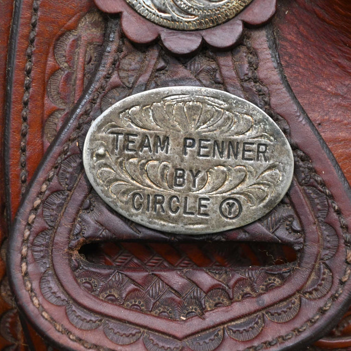 15.5" USED CIRCLE Y TEAM PENNING SADDLE