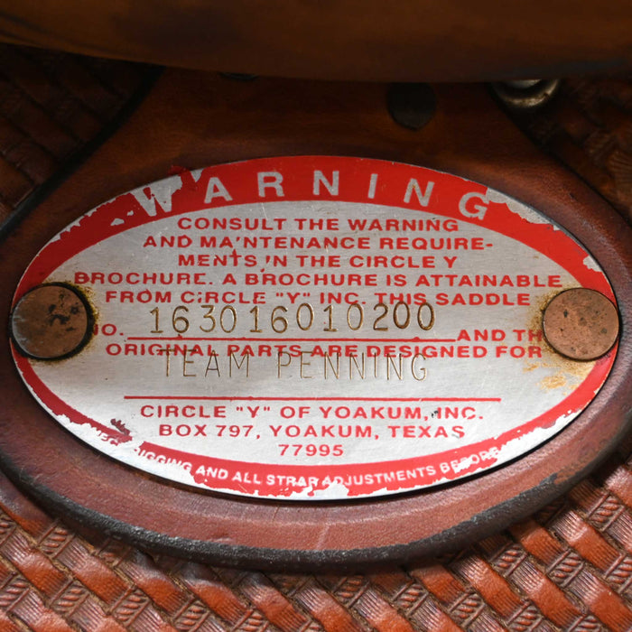 15.5" USED CIRCLE Y TEAM PENNING SADDLE