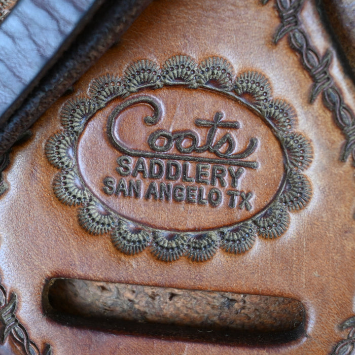15" USED COATS TEAM ROPING SADDLE Saddles - Used Coats Saddlery