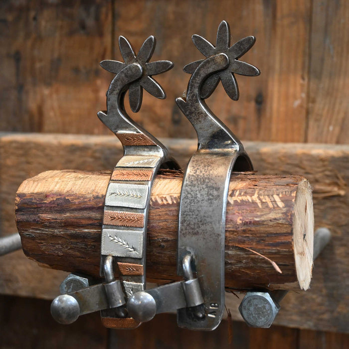 AB Silver Mounted 7 pt. Spurs
