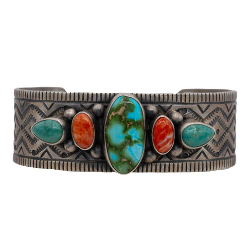 Sonoran Gold and Spiny Oyster Stamped Cuff WOMEN - Accessories - Jewelry - Bracelets Sunwest Silver