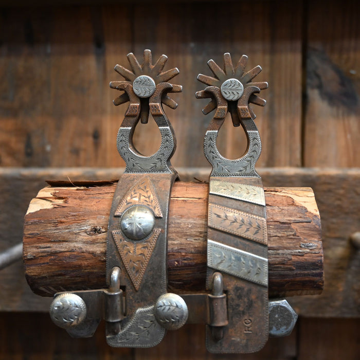Ray Castleberry Silver Mounted Chihuahua Spurs