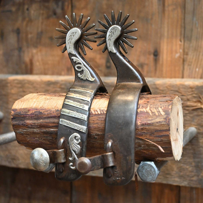 Jason Jarvis Silver Mounted 16pt. Spurs