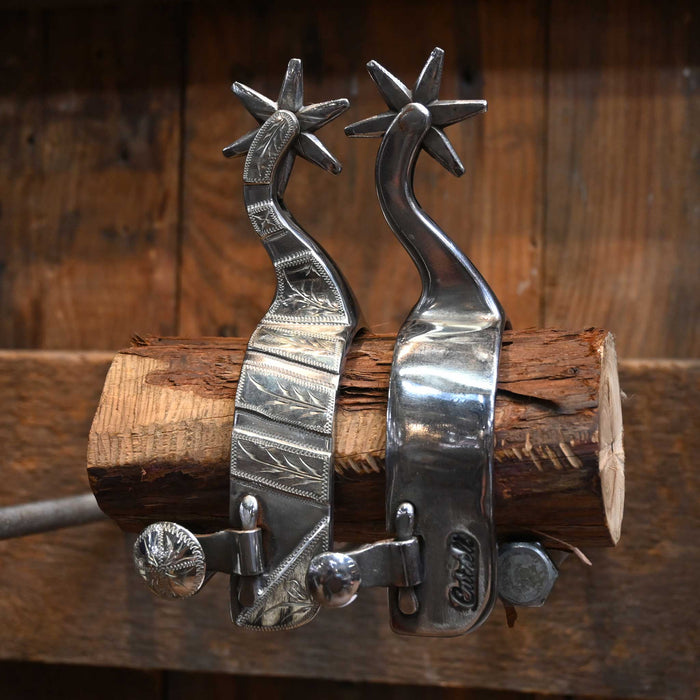 Cutrell Silver Mounted 6pt. Spurs