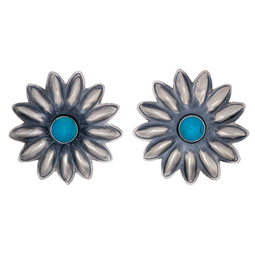 Large Kingman Flower Stud Earrings WOMEN - Accessories - Jewelry - Earrings Sunwest Silver