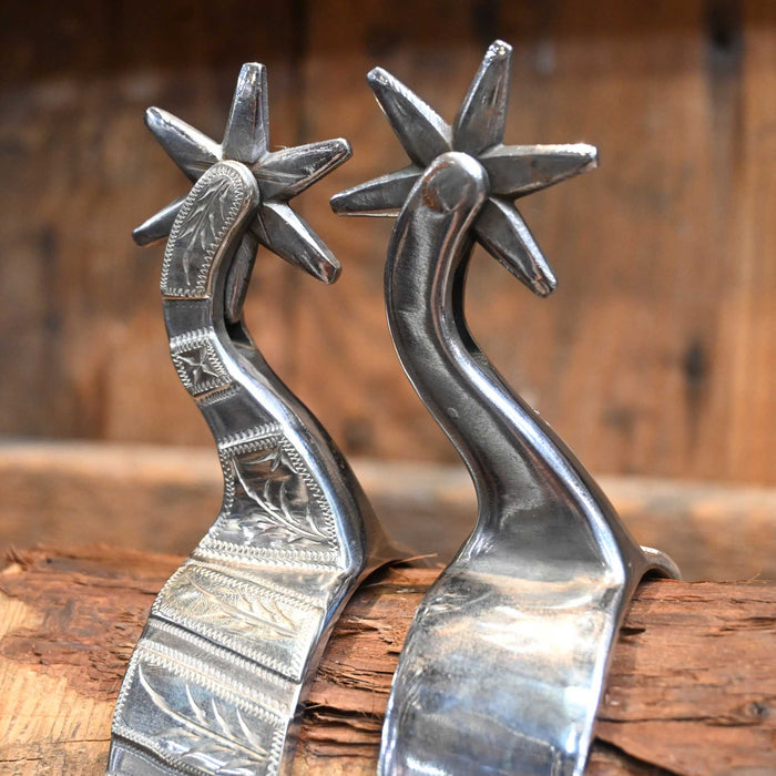 Cutrell Silver Mounted 6pt. Spurs