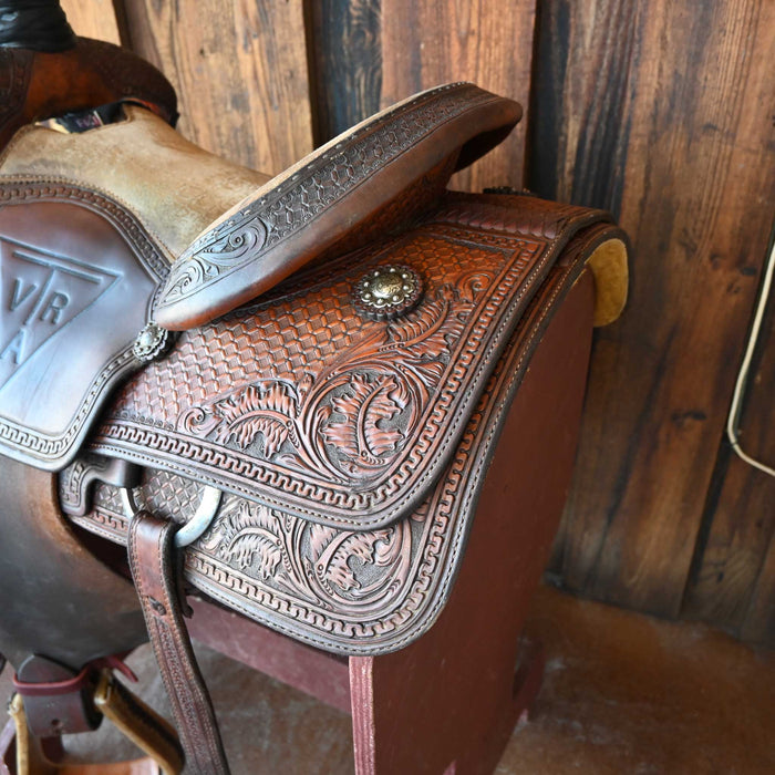 14.5" USED TEXAS TEAM ROPING SADDLE