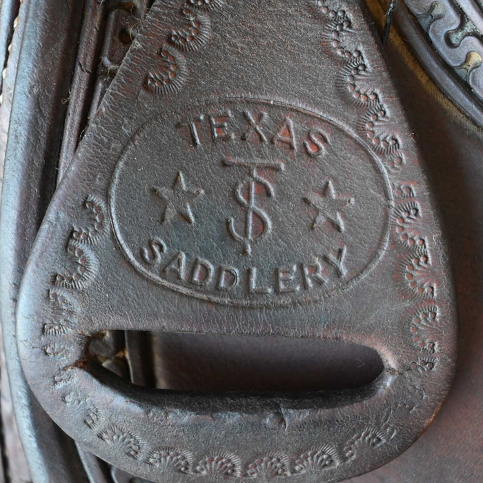 14.5" USED TEXAS TEAM ROPING SADDLE