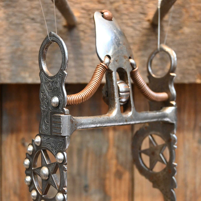 B-C Mex Silver Engraved Spade Bit