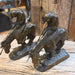 Vintage Little Town Products "End of Trail" Brass Bookends Collectibles Little Town Products
