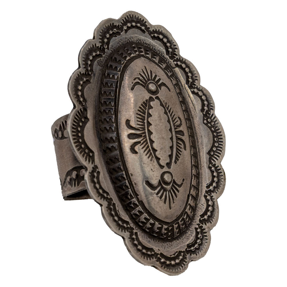 Stamped Vincent Adjustable Sterling Ring WOMEN - Accessories - Jewelry - Rings Sunwest Silver