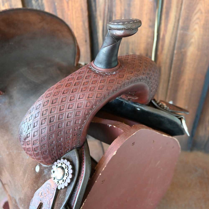 14.5" USED DOUBLE J POZZI PRO BARREL SADDLE Saddles - Used DOUBLE J SADDLERY