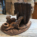 Vintage Black Forest Carved Wood Pen Holder Collectibles MISC