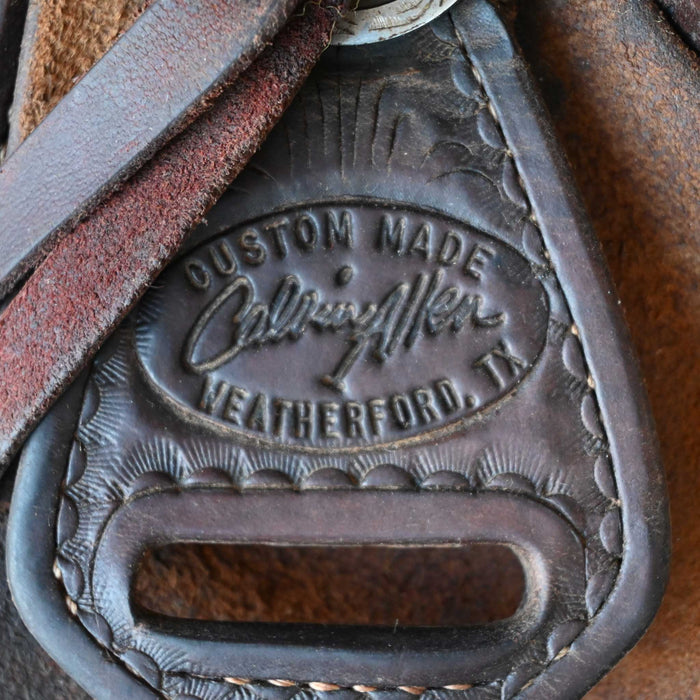 16" USED CALVIN ALLEN RANCH CUTTER SADDLE