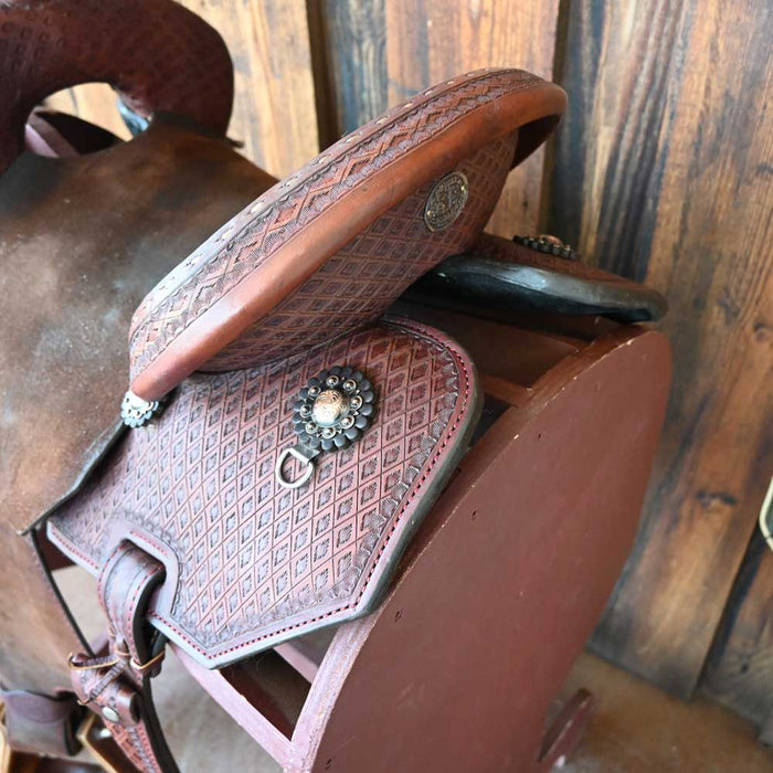 14.5" USED DOUBLE J POZZI PRO BARREL SADDLE Saddles - Used DOUBLE J SADDLERY
