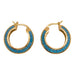 Razor Edge Turquoise Gold Hoop Earrings WOMEN - Accessories - Jewelry - Earrings Native Gem
