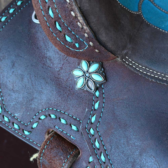 15" USED DOUBLE J POZZI PRO BARREL SADDLE Saddles - Used DOUBLE J SADDLERY