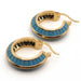 Razor Edge Turquoise Gold Hoop Earrings WOMEN - Accessories - Jewelry - Earrings Native Gem