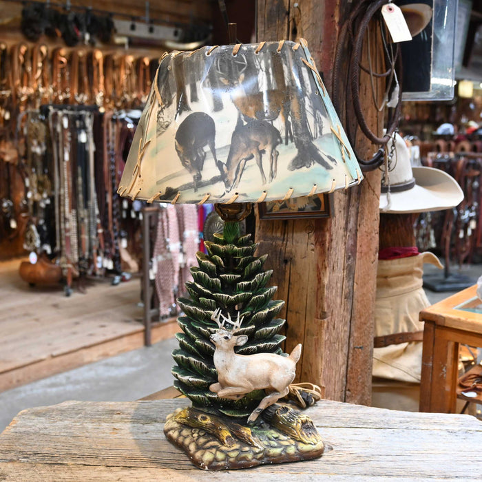 Vintage Ceramic Rare Deer Camp Lamp Collectibles MISC
