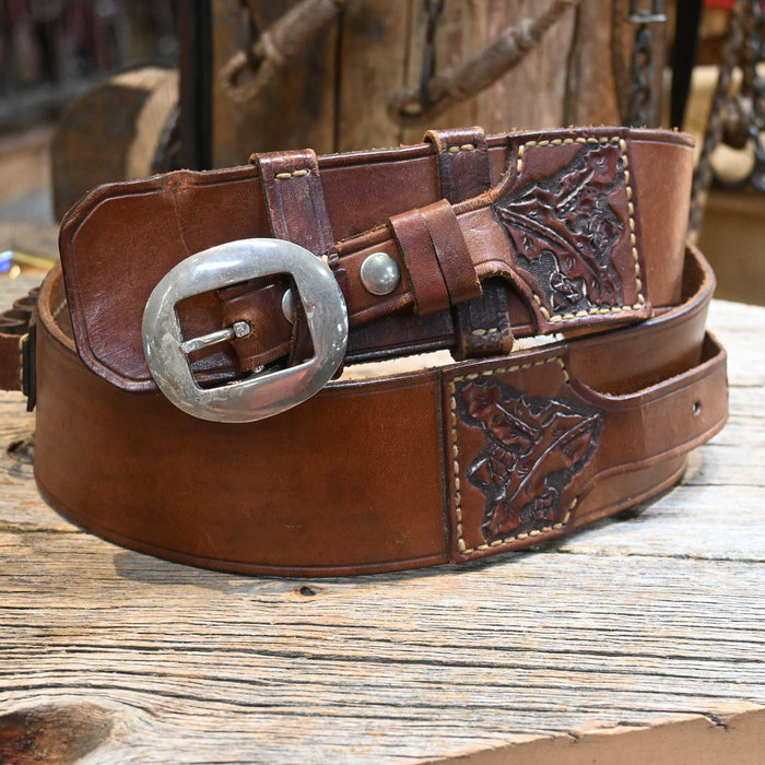 Handmade Tooled Ammo Belt