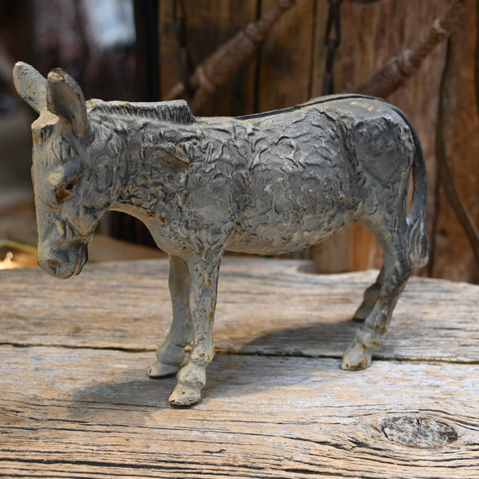 Vintage Cast Iron Donkey Bank