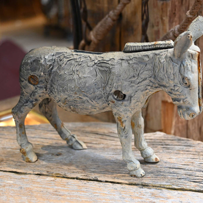 Vintage Cast Iron Donkey Bank