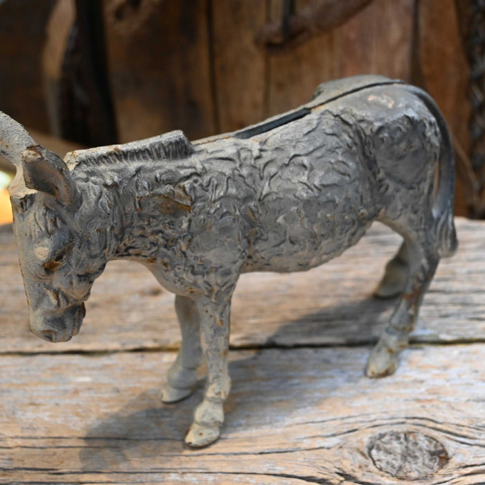 Vintage Cast Iron Donkey Bank