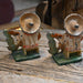 Vintage Cast Iron Mexican Man Singing Bookends Collectibles MISC