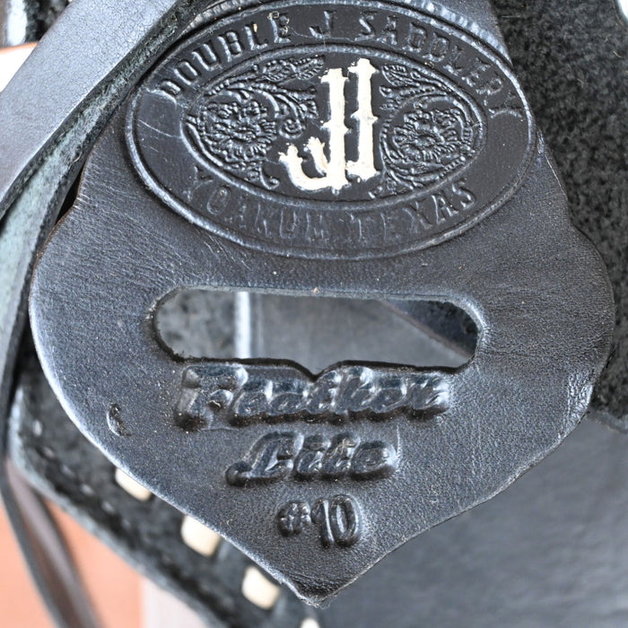 14.5" USED DOUBLE J FEATHER LITE BARREL SADDLE Saddles - Used DOUBLE J SADDLERY